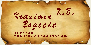 Krasimir Bogičić vizit kartica
